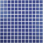 Mosaïque en verre recyclé - 803 LISO AZUL MARINO MALLA 25X25MM