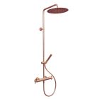 COLONNE DE DOUCHE CROSS ROAD THERMOSTATIQUE COMPLETE OR ROSE BROSSE