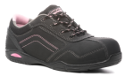 RUBIS S3 Chauss sécu basse femme, noire/rose T41