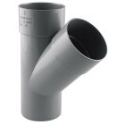 Culotte de descente 45° Ø80 mâle/femelle gris - CULOTTE 45° MF 25 GRIS 10p