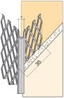 Protège angle galvanisé déployé angle vif ailes de 35mm lg. 250cm