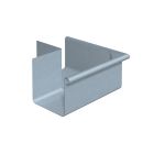 Equerre carrée 33B14 extérieure soudée sans pince - zinc - prePATINA clair
