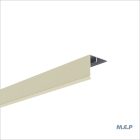 Couvercle Angle Alu mâle 50x50 en 3ml Ambre Clair