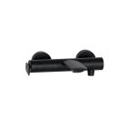 MITIGEUR BAIN DOUCHE MURAL CHROMÉ NOIR BROSSÉ