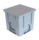 REGARD POUR CHUTE E P  ET COUVERCLE GRIS 25X25  - RPCTCO