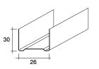 Rail 26 - long. 3 m x larg. 26 mm