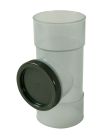 TE VISITE DE CHUTE EAU PLUVIALE SIPHOIDE FEMELLE/FEMELLE D110 TRANSP - AKG2VTR