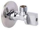 robinet d'arrêt équerre 1/4 tour avec rosace M15x21-M12x17