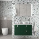 Meuble suspendu UNIIQ 900 ROYAL GREEN gauche 1 porte et 2 tiroirs et fermeture