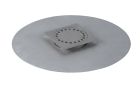 siphon de sol inox sort.Vert avec platine GE15mm 100x100 ø40 mm trous ronds microbillé 3 Kn