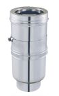 Tuyau inox isolé pour foyers ouvers, fermés, inserts, poêles  diam. 360/300 mm - long. de 0,18 à 0,545m