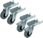 KIT 4 ROULETTES (2 AVEC FREINS) POUR RACK A PANNEAUX