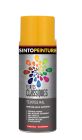Peinture acrylique metal , bois , plastiques classique brillant jaune colza - aérosol de 0,4L