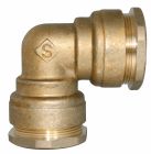 Raccord laiton coudé égal SUMO - Sens unique de montage pour plus de sécurité et une meilleure résistance - Tube PE diamètre 32mm - Résistant et fiable - ACS - Garantie 5 ans