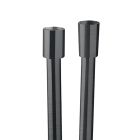 flexible lisse 150 cm chrome noir brosse