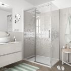 Paroi de douche - HELSINKI côte fixe Sérigraphie < 600 x 1950 mm