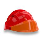 Casque - Orizon rouge visiere orange - Taille unique