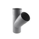 Culotte de descente 45° Ø100 mâle/femelle gris - CULOTTE 45° MF 33 GRIS 10p