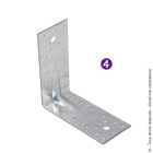 EQUERRE D'ASSEMBLAGE RENFORCEE 140X140X65X2.5 GALVA