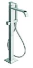 bain douche quadri monocolonne sur pied sans mecanisme chrome