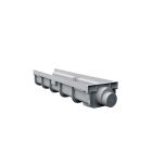 Caniveau PVC à grille - haut. 75mm - CANIVEAU 130 PROF. 75 GRIS
