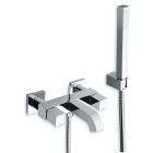 bain/douche quadri + kit douchette/flexible/support chrome
