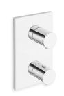 facade externe triverde laiton thermostatique 3 sorties chrome