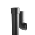 Dauphin fonte coudé blanc - Ø120mm - Longueur 2m