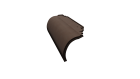 Rive ronde gauche - gallo-romane terre cuite brun masse - long. 46 cm