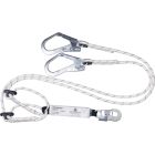 ANTICHUTE ABSORBEUR D'ÉNERGIE À DOUBLE LONGE CORDE RÉGLABLE 1,5 À 2 M + 1 AM010 + 2 AM022 - AN218R2ADD