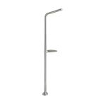 colonne de douche au sol sx avec tablette ciment h2076 inox
