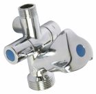 Robinet d'arrêt multifonction - Monobloc, compact et polyvalent - Ecrou tournant 3/8' - Sortie M3/8' - Sortie latérale F1/4' et M3/4' - Croisillon et vanne d'arrêt latérale 1/4 de tour en ABS - Finition chromée - ACS