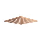 POMME DE DOUCHE CARREE 30X30 LAITON OR ROSE BROSSE