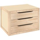 BLOC 3 TIROIRS NATURA PIN MASSIF