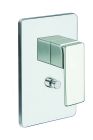 facade laiton mitigeur douche quadri s 2 sorties chrome