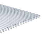 Plaques planes polycarbonate alvéolaire - PCMW Double parois ˗  16 mm - 6,00 m x 0,98 m - Cristal