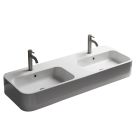 LAVABO CERAMIQUE COSA DOUBLE VASQUE BLANC BRILLANT