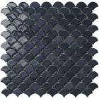 Mosaïque en verre recyclé - 6005 SOUL BLACK BR 36X29MM