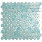Mosaïque en verre recyclé - 6001 CIRCLE TURQUOISE BR 25CX25CMM