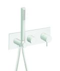 facade externe triverde douche murale 2 sorties white ex tv608