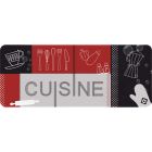 TAPIS CUISINE ROUGE NOIR 50X120CM