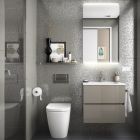 Meuble FUSSION LINE 600 2 tiroirs  TAUPE BRILLANT 598 x 540 x 450 mm