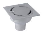 siphon de sol inox sort.Vert GE15mm 100x100 ø40 mm trous oblongs verrouillé microbillé 3 Kn
