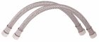 Lot de 2 flexibles sanitaires acier inox - Souple, fiable et facile à raccorder - Raccord 2 Ecrous tournants 1/2' - Longueur : 500mm - DN8 - ACS - QB