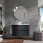 Meuble MAM 900 droite. 2 tiroirs métalliques BLACK VELVET 897 x 540 x 505 mm