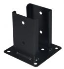 PIED DE POTEAU POUR BOIS RAINURÉ 9 X 9  HT 150  NOIR Bte de 10