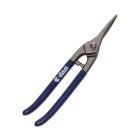 Cisaille universelle droite 260 mm 2 lames étroitesapacités de coupe : Inox 0,8 mm, Acier 1,2 mm, Cuivre 1,5 mm, Alu 1,5 mm, Zinc 0,8 mm.