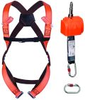 Kit prêt à l'emploi : harnais 2 points (har12) + antichute à rappel automatique en sangle 2,5 m (an102) + 1 am002 taille l rouge