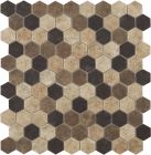 Mosaïque en verre recyclé - 4709 TERRE BEIGE HEX 35X35MM