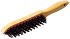 BROSSE METALLIQUE A MANCHE 4 RANGS ACIER TREMPE